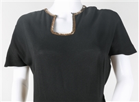 1950s MARIE-EILEEN WOMEN'S MIDI LENGTH BLACK DRESS