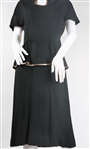 1950s MARIE-EILEEN WOMEN'S MIDI LENGTH BLACK DRESS