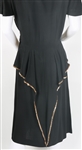 1950s MARIE-EILEEN WOMEN'S MIDI LENGTH BLACK DRESS