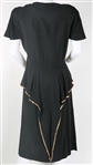1950s MARIE-EILEEN WOMEN'S MIDI LENGTH BLACK DRESS