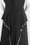 1950s MARIE-EILEEN WOMEN'S MIDI LENGTH BLACK DRESS