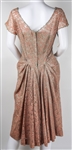 1950s FERMAN O'GRADY WOMEN'S PINK & GREEN LACE DRESS