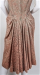 1950s FERMAN O'GRADY WOMEN'S PINK & GREEN LACE DRESS