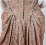1950s FERMAN O'GRADY WOMEN'S PINK & GREEN LACE DRESS
