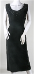 1950s EMILE WOMENS BLACK MIDI LENGTH DRESS