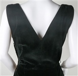 1950s EMILE WOMEN'S BLACK MIDI LENGTH DRESS