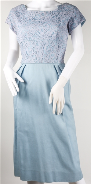 1960s WOMENS MIDI LENGTH BLUE DRESS