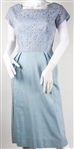 1960s WOMENS MIDI LENGTH BLUE DRESS