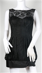 1960s WOMENS LILLI DIAMOND BLACK MIDI LENGTH DRESS