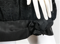 1960s WOMEN'S LILLI DIAMOND BLACK MIDI LENGTH DRESS