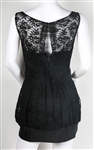 1960s WOMEN'S LILLI DIAMOND BLACK MIDI LENGTH DRESS