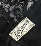 1960s WOMEN'S LILLI DIAMOND BLACK MIDI LENGTH DRESS