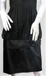 1960s WOMEN'S LILLI DIAMOND BLACK MIDI LENGTH DRESS