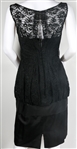 1960s WOMEN'S LILLI DIAMOND BLACK MIDI LENGTH DRESS