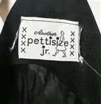 1960s WOMEN'S PETITE SIZE JR. KNEE LENGTH BLACK DRESS