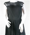 1960s MR. JACK DALLAS WOMEN'S MIDI LENGTH BLACK DRESS