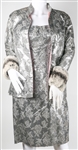 1960s WOMENS SILVER 2 PIECE ENSEMBLE