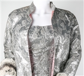 1960s WOMEN'S SILVER 2 PIECE ENSEMBLE