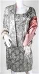 1960s WOMEN'S SILVER 2 PIECE ENSEMBLE
