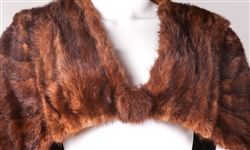 MINK FUR STOLE & TWO MINK FUR COLLARS