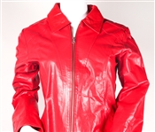 BLUE ONE WOMEN'S RED LEATHER JACKET