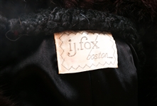 I.J. FOX WOMEN'S WOOL JACKET WITH FUR COLLAR