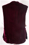 WOMEN'S REVERSIBLE PURPLE VELVET & RABBIT FUR VEST 