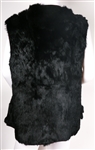 WOMEN'S REVERSIBLE PURPLE VELVET & RABBIT FUR VEST 