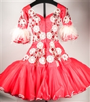 EMIKO NAKAGAWA WOMENS RED DANCE COSTUME DRESS