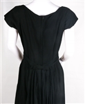 1960s WOMEN'S MIDI LENGTH BLACK DRESS