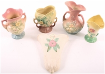 HULL POTTERY WILD FLOWER VASES & SCONCE