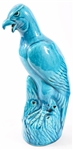 CHINESE TURQUOISE GLAZED BIRD FIGURINES