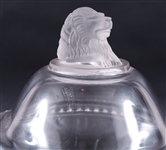 GILLENDER & SONS NEW LION PATTERN GLASS COMPOTE