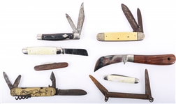 FOLDING POCKET KNIVES - LOT OF 8