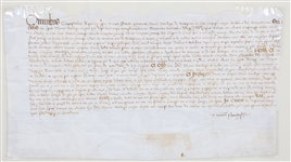 16TH C. ENGLISH LAND DOCUMENT OF THE TUDOR PERIOD