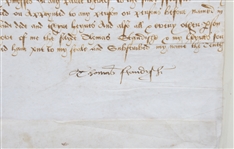 16TH C. ENGLISH LAND DOCUMENT OF THE TUDOR PERIOD