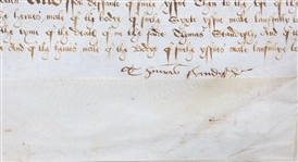16TH C. ENGLISH LAND DOCUMENT OF THE TUDOR PERIOD