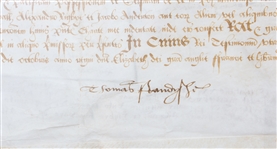 16TH C. ENGLISH LAND DOCUMENT OF THE TUDOR PERIOD
