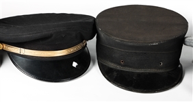 WORLD MILITARY PEAKED CAP VISORS - LOT OF 9