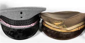 WORLD MILITARY PEAKED CAP VISORS - LOT OF 9