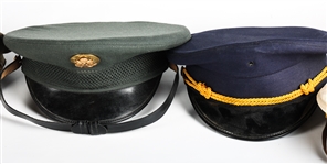 WORLD MILITARY PEAKED CAP VISORS - LOT OF 9