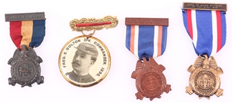 SONS OF UNION VETERANS MEMBERSHIP BADGES - LOT OF 4