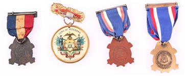 SONS OF UNION VETERANS MEMBERSHIP BADGES - LOT OF 4