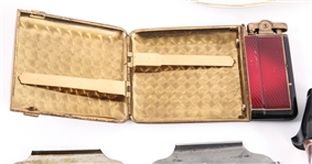 TOBACCIANA ITEMS - LIGHTERS, ASHTRAYS, MATCHSTICK CASE