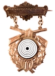 10K YELLOW GOLD MARKSMANS BADGE MEDAL