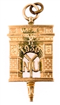 NYU NEW YORK UNIVERSITY WSC 10K YELLOW GOLD PENDANT