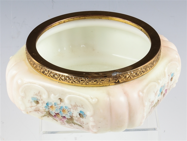 WAVE CREST OPAL GLASS HAND PAINTED BOX LOWER HALF