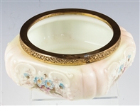 WAVE CREST OPAL GLASS HAND PAINTED BOX LOWER HALF