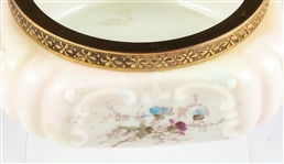 WAVE CREST OPAL GLASS HAND PAINTED BOX LOWER HALF