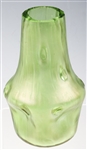 EARLY 20TH C. BOHEMIAN ART GLASS PINCHED FORM VASE